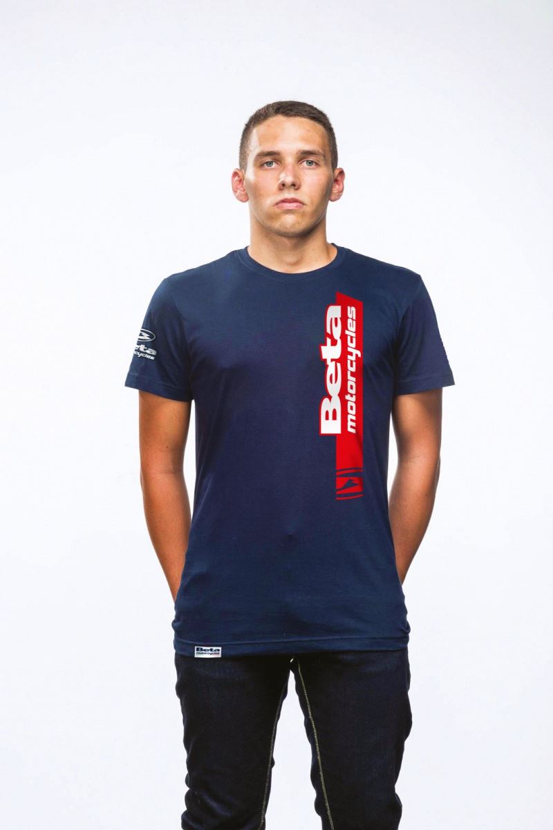 BETA PADDOCK T-SHIRTS BLUE RED STRIPE