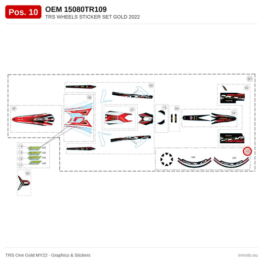 TRS WHEELS STICKER SET GOLD 2022 – TRS One Gold MY22 exploded view, graphics & stickers, pos. 10