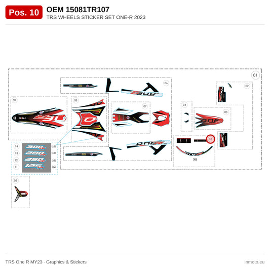 TRS WHEELS STICKER SET ONE-R 2023 – TRS One R MY23 exploded view, graphics & stickers, pos. 10