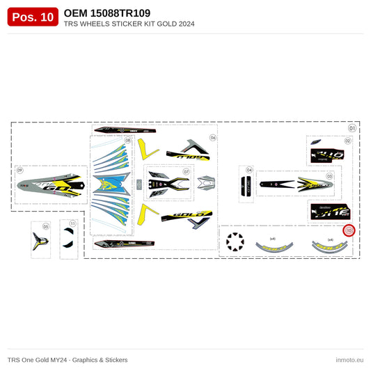 TRS WHEELS STICKER KIT GOLD 2024 – TRS One Gold MY24 exploded view, graphics & stickers, pos. 10